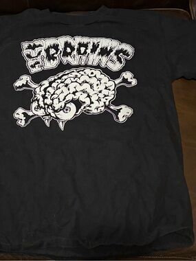 The Brains Horror Punk Psychobilly Graphic T Shirt Alt Style, Black, Size Small